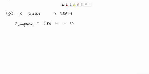 a-force-vector-has-a-magnitude-of-586-newtons-and-points-at-an-angle-of-44o-below-the-positive-x-axis-what-are-a-the-x-scalar-component-and-b-the-y-scalar-component-of-the-vector-57798