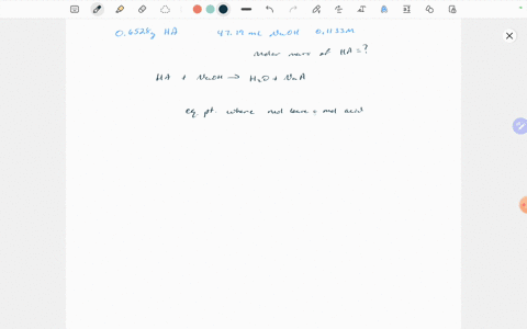 you-have-06528-g-of-an-unknown-monoprotic-acid-ha-which-reacts-with-naoh-according-to-the-balanced-equation-ha-naoh-naa-h2o-if-4719-ml-of-01133-m-naoh-is-required-to-titrate-the-acid-to-the-73309