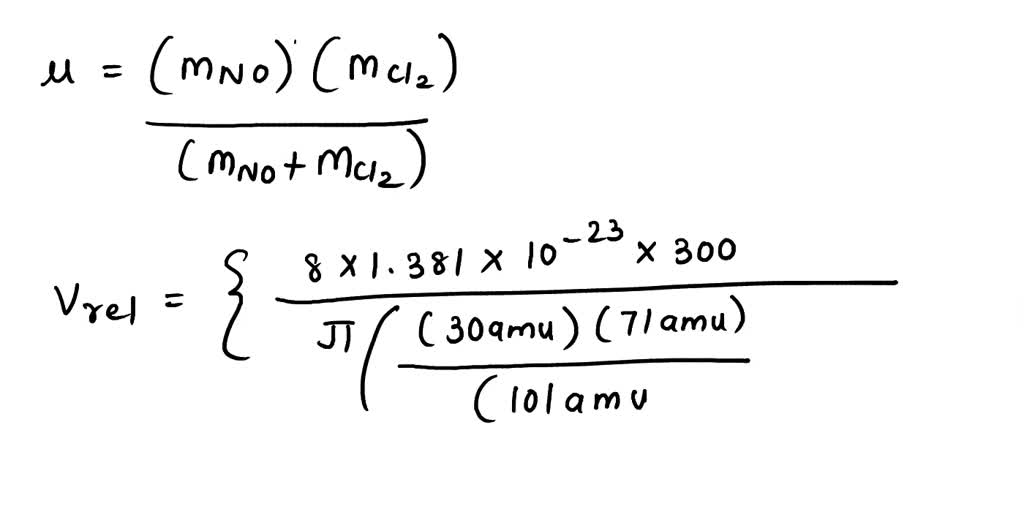 SOLVED: Calculate, using collision theory, the rate constant for the ...