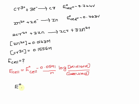 consider-a-galvanic-electrochemical-cell-constructed-using-crcr3-and-znzn2-at-25-c-the-following-half-reactions-are-provided-for-each-metal-cr3aq-3-e-crs-ered-0744-v-zn2aq-2-e-zns-ered-0763-30083