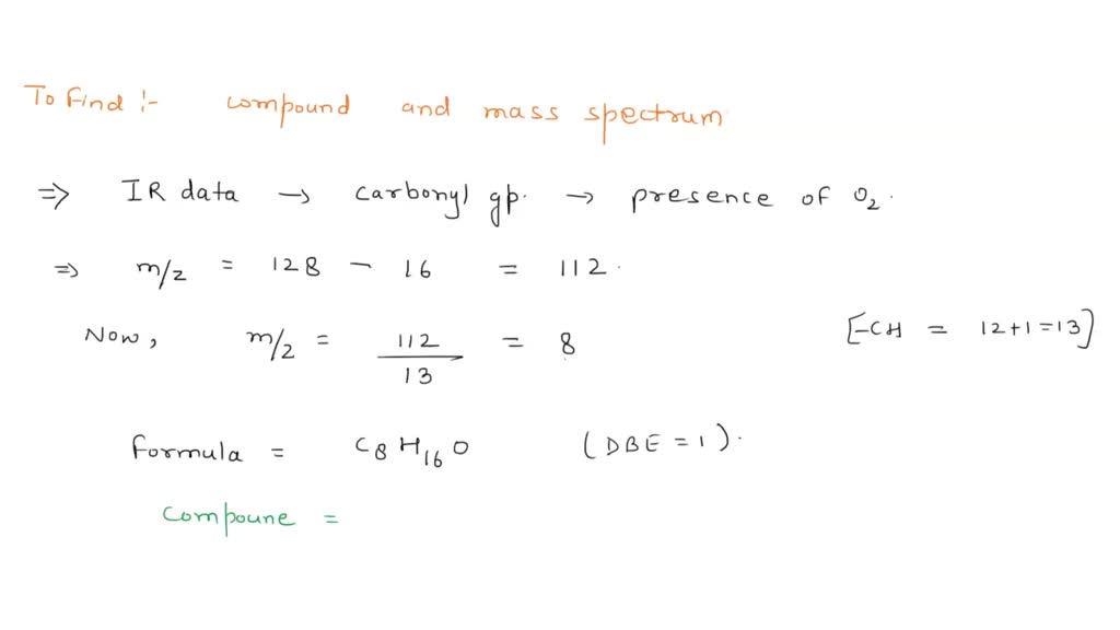 Solved A sample of compound M is analysed in a mass
