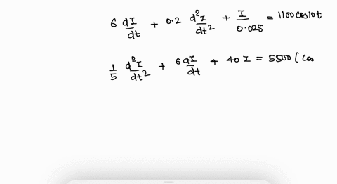 find-the-transient-current-a-general-solution-in-the-rlc-circuit-in-the-figure-below-for-the-given-data-r-6-l-02h-c-0025f-e-190-sin-10t-v-e-ru-oo-write-arbitrary-constants-as-c1-and-c2-03275