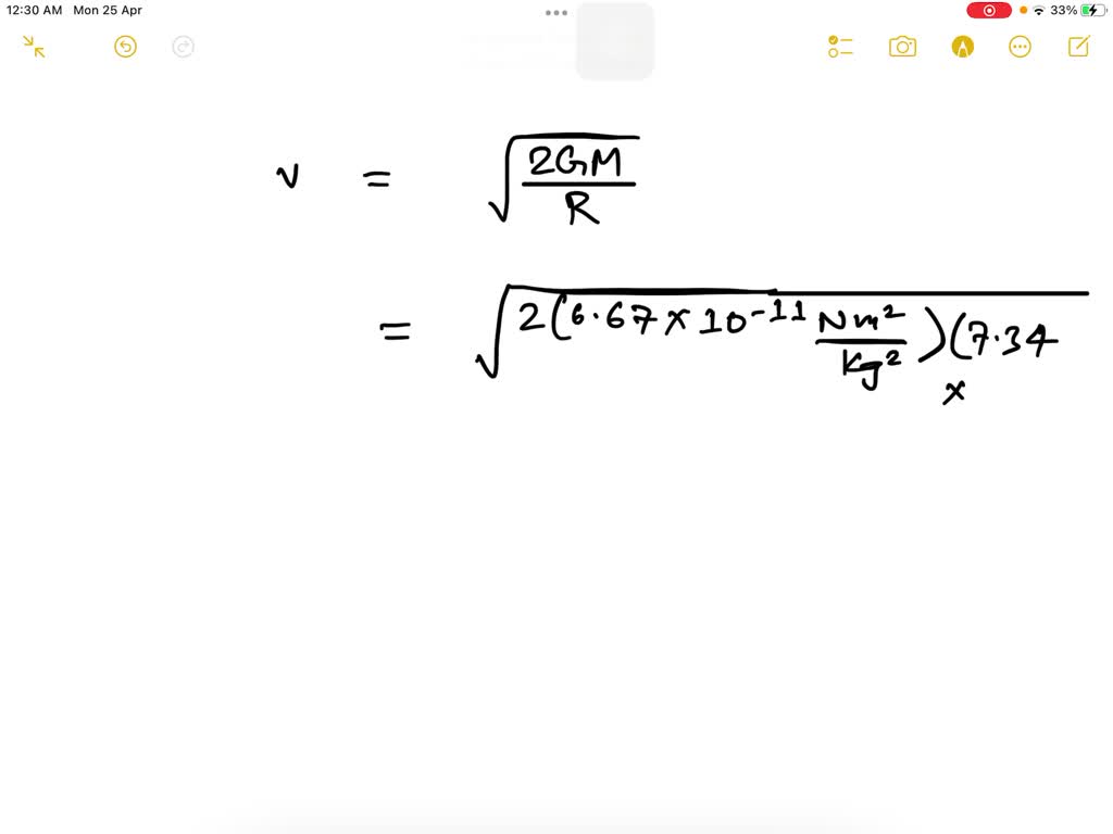 SOLVED The mass of moon is 7.34 x 10^22 kg and the radius of the moon