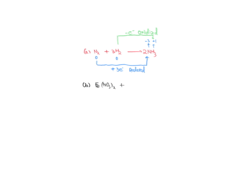 which-element-is-oxidized-and-which-is-reduced-in-the-following-reactions-a-n21g2-3-h21g2-2-nh31g2-b-3-fe1no3221aq2-2-al1s2-3-fe1s2-2-al1no3231aq2-c-cl21aq2-2-nai1aq2-i21aq2-2-nacl1aq2-d-pbs1s2-4-h2-3