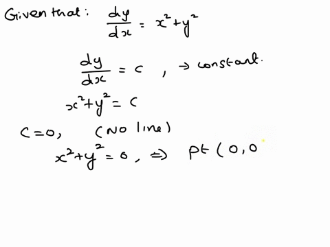 draw-three-isoclines-for-the-differential-equation-dydx-x-2-y-2-and-then-make-a-partial-slope-field-by-considering-the-points-on-the-isoclines-22078