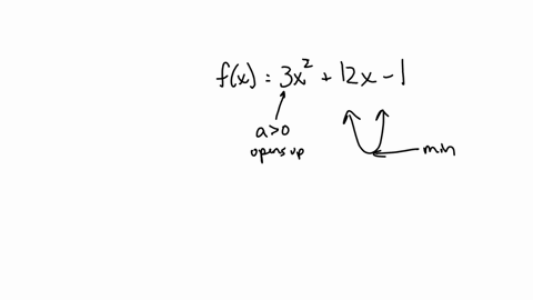 determine without graphing whether the given quadratic function has a ...