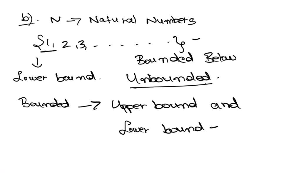 SOLVED Which of the following sets is unbounded but is either bounded