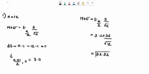 determine-the-margin-of-error-for-a-99-confidence-interval-to-estimate-the-population-mean-when-36-for-the-sample-sizes-below-n12-n-33-c-n54-a-the-margin-of-error-for-a-99-confidence-interva-51324
