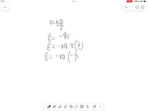 the-potential-due-to-a-point-charge-is-given-by-v-k-qr-using-the-definition-e-v-and-the-gradient-definition-below-calculate-the-electric-field-a-distance-r-12-m-from-a-charge-q-10-c-give-you-38294