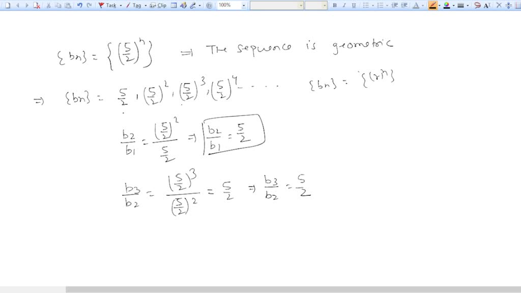 Solved Show That Each Sequence Is Geometric Then Find The Common