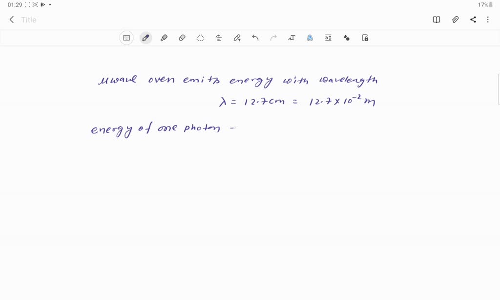 SOLVED Microwave ovens emit microwave energy with a wavelength of 12.7