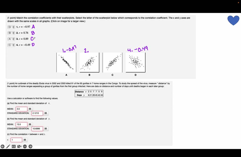 solved-match-the-correlation-coefficients-with-their-scatterplots