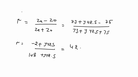 a-half-wavelength-dipole-is-connected-to-a-transmission-line-with-a-characteristics-impedance-of-75-ohms-determine-the-following-a-reflection-coefficient-magnitude-and-phase-in-degrees-b-vsw-14646