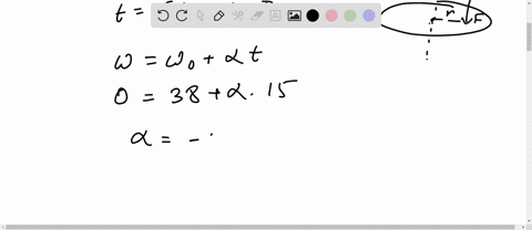 a-uniform-disk-of-radius-r-24-mand-mass-30-kgis-rotating-initially-at-38-rads-around-nixed-axis-that-passes-through-the-center-of-the-disk-andis-perpendicular-to-the-circular-plane-of-the-di-76623
