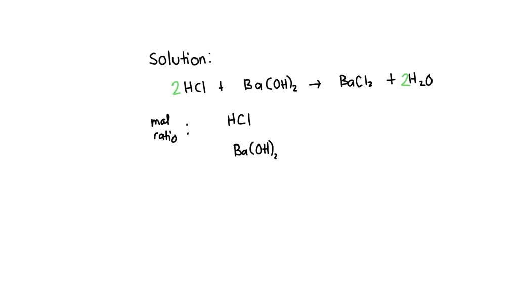 SOLVED: For the following reaction, 0.238 moles of hydrochloric acid ...