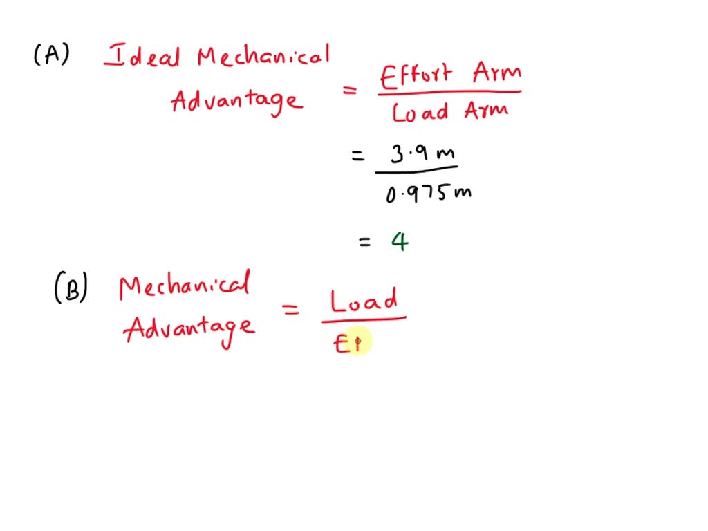 SOLVED A pulley system lifts a 1345 N weight a distance of 0.975 m