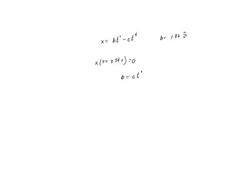 an-objects-position-as-a-function-of-time-is-given-by-xb-t2-c-t4where-b-has-the-value-182-mathrmm-ma-10136