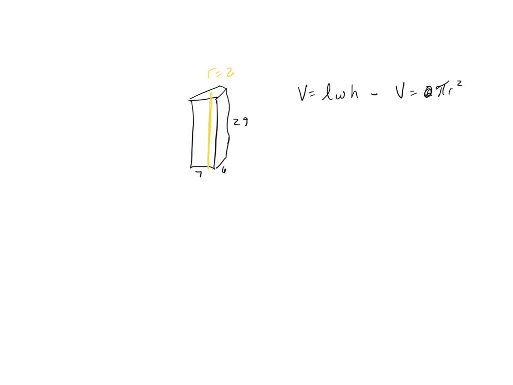 SOLVED A solid wooden post in the shape of a right rectangular prism