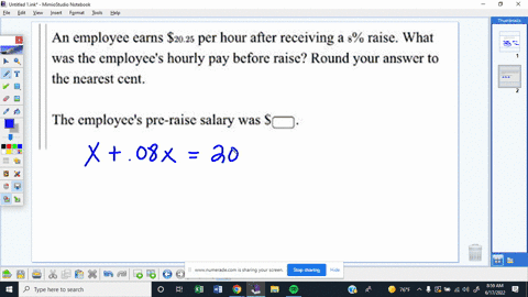 an-employee-earns-82025-per-hour-after-receiving-j-raise-what-was-the-employces-hourly-pay-before-raise-round-your-answer-to-the-nearest-cent-the-employees-pre-raise-salary-was-55733