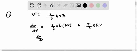 1-find-the-rate-of-change-of-the-volume-with-respect-to-the-radius-of-a-right-circular-cone-of-constant-height-it-when-the-radius-r-is-6-units-2-the-area-of-a-square-is-shrinking-at-the-rate-61238