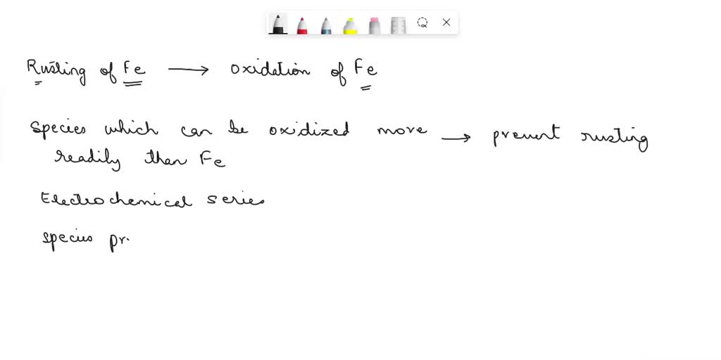 SOLVED 15. In order to prevent an iron object from rusting; the object