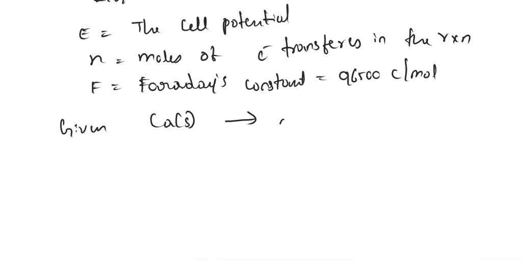 SOLVED: The free energy change for an oxidation-reduction reaction ...