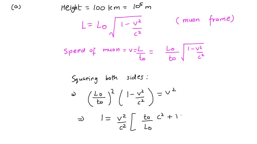 SOLVED: Question I1 (4 Pts) Muons Are Elementary Particles With Proper ...