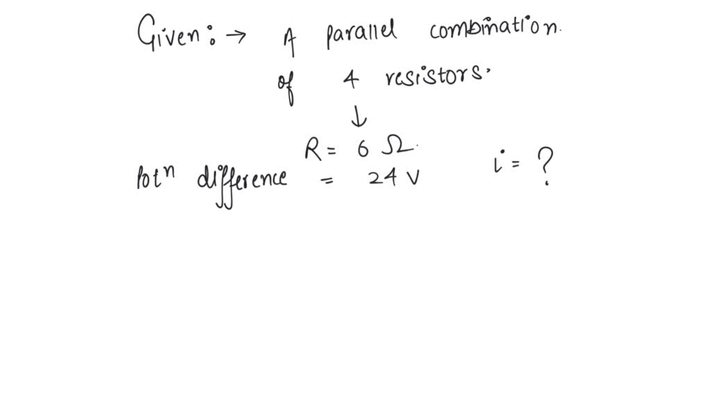 SOLVED: A potential difference 24V is applied across a parallel ...