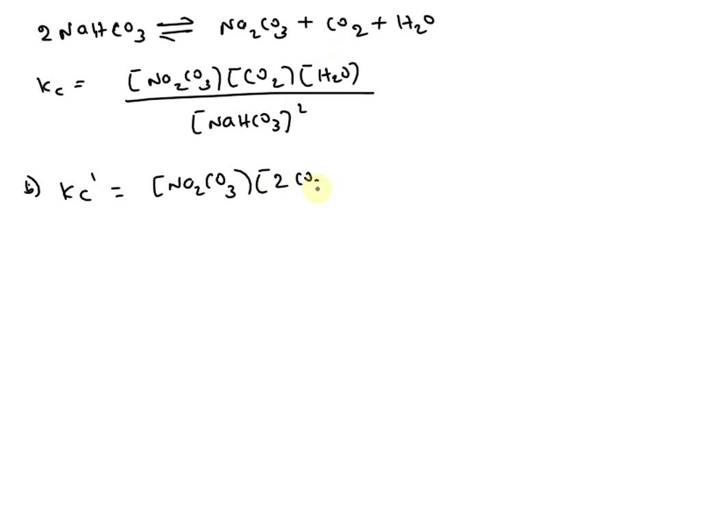 SOLVED: Write An Equilibrium Constant Expression For The Following ...