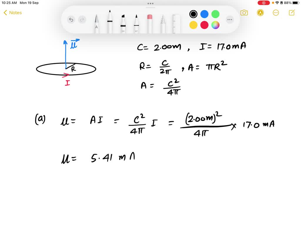 solved-a-current-of-17-0-ma-is-maintained-in-a-single-circular-loop-of