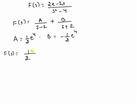 find-the-inverse-laplace-transform-of-the-given-function-express-your-answer-in-terms-of-t-fs-2e2ss2-4-26306