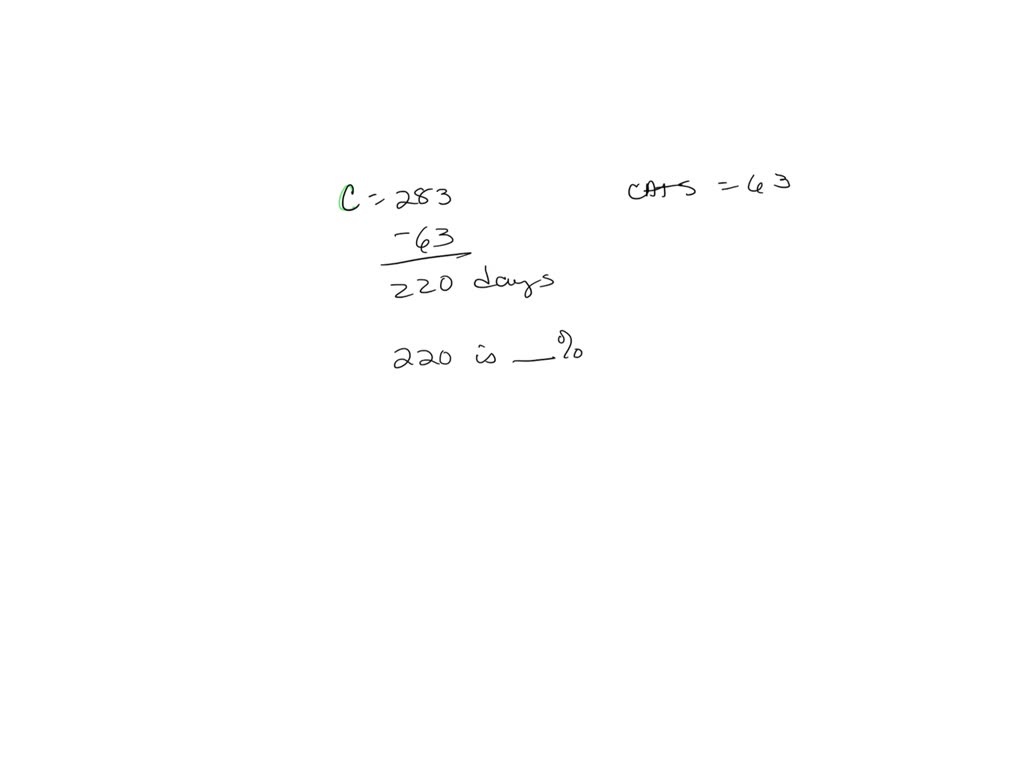 SOLVED: The gestation period of cattle (283 days) is 349.2 percent