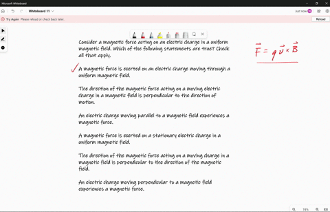 consider-a-magnetic-force-acting-on-an-electric-charge-in-a-uniform-magnetic-field-which-of-the-following-statements-are-true-check-all-that-apply-check-all-that-apply-a-magnetic-force-is-ex-04083