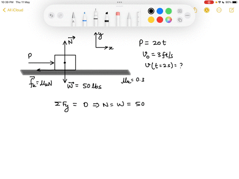 the-50-lb-crate-shown-in-fig-15-5a-is-acted-upon-by-a-force-having-a-variable-magnitude-p-20t-lbwhere-t-is-in-secondsdetermine-the-crates-velocity-2-s-after-p-has-been-appliedthe-initial-vel-58717