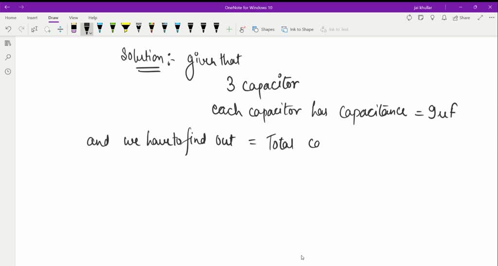 SOLVED Three capacitors each of capacitance 9 pF are connected in