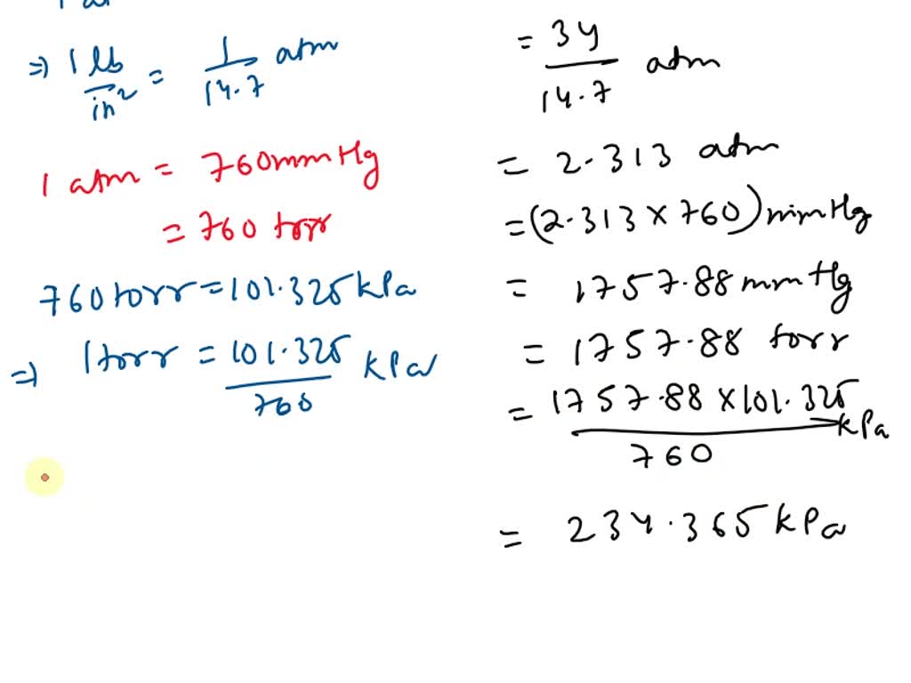 Chapter 8 Pressure Conversions Given that the air pressure inside an
