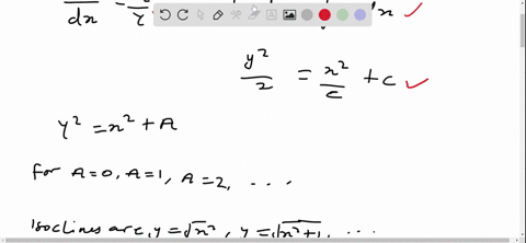 Use the method of isoclines to draw several solution curves...