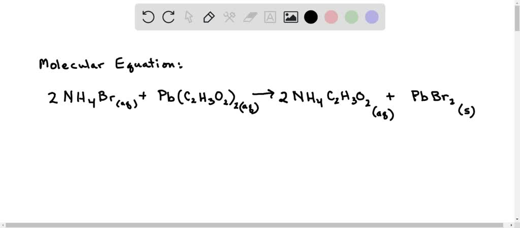 Solved Complete And Balance The Molecular Equation For The Reaction Of Aqueous Ammonium Bromide 5203