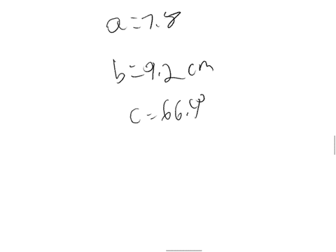 find-the-value-of-y-in-a-triangle-with-sides-78cm-and-92cm-and-angle-angle-664-degrees