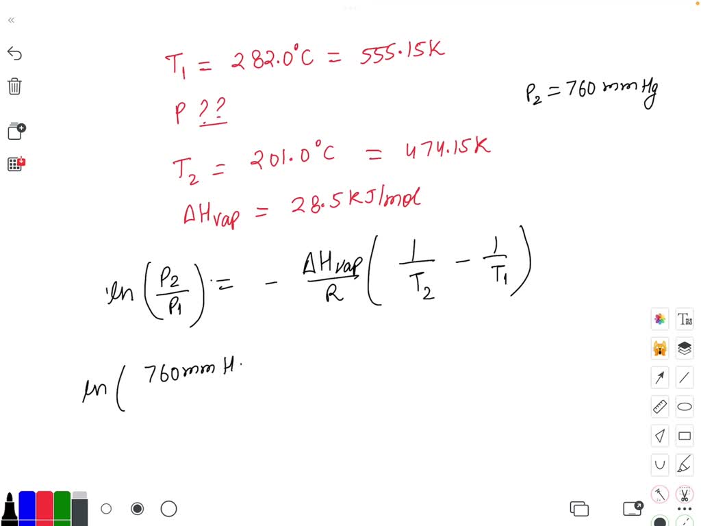 SOLVED: The normal boiling point of a liquid is 282.0 °C. What is the ...