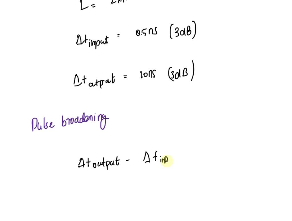 For an optical fiber communication system of 2 km length, the 3 dB