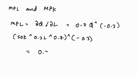 consider-the-cobb-douglas-production-function50k03l07-q0where-q0-is-a-given-level-of-output-k-is-the-amount-of-capital-and-l-is-the-amount-oflabora-4-points-find-the-marginal-products-of-lab-94716