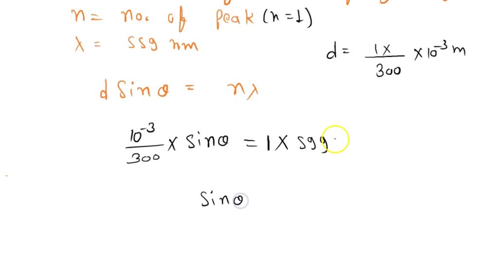 SOLVED: -A diffraction grating with 300 lines per mm is used in an experiment to study the ...