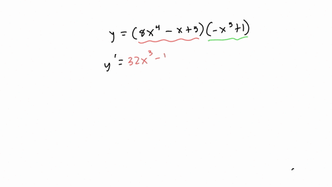 differentiate-the-function-y-equals-left-parenthesis-8-x-superscript-4-baseline-minus-x-plus-5-right-parenthesis-left-parenthesis-negative-x-superscript-5-baseline-plus-1-right-parenthesis