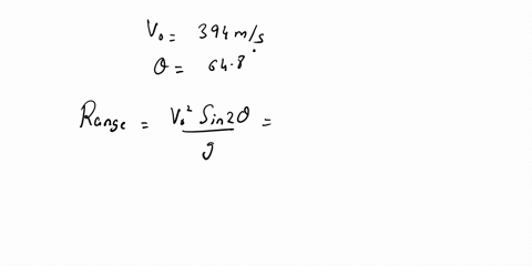 a-projectile-is-fired-at-v-0-3940-ms-at-an-angle-of-648-with-respect-to-the-horizontal-assuming-no-air-resistance-what-is-the-range-r-of-the-projectile-92083