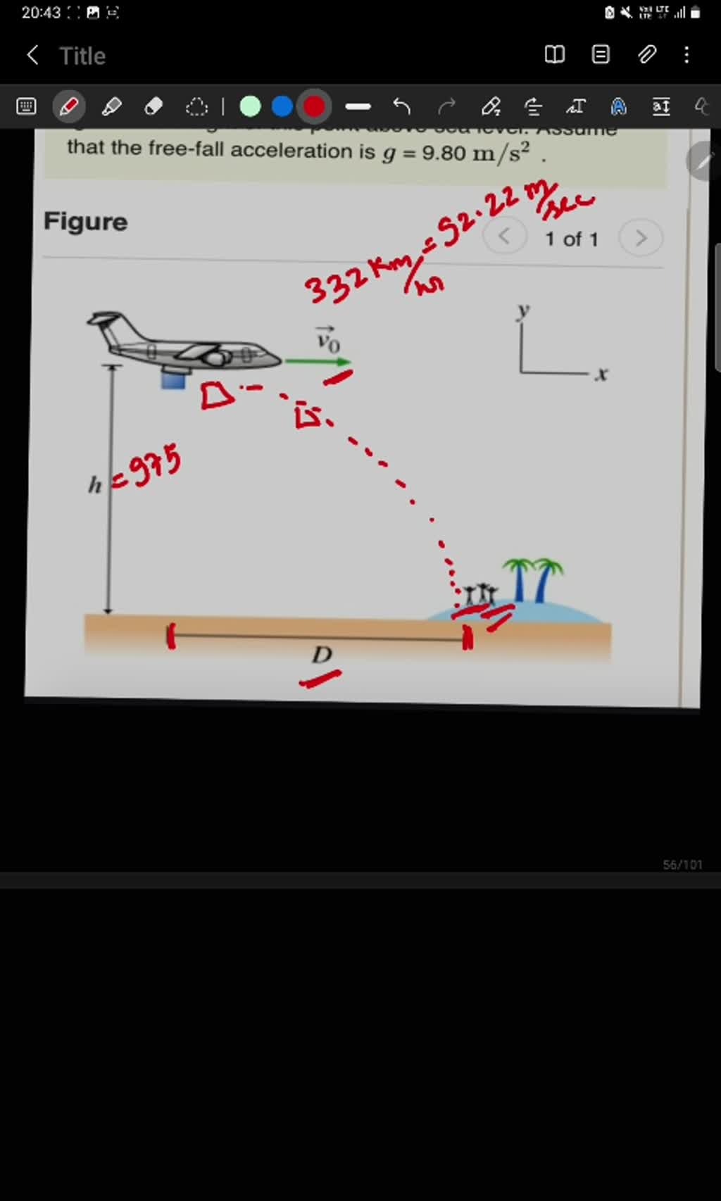 SOLVED: (Figure 1JA relief airplane is delivering a food package to ...