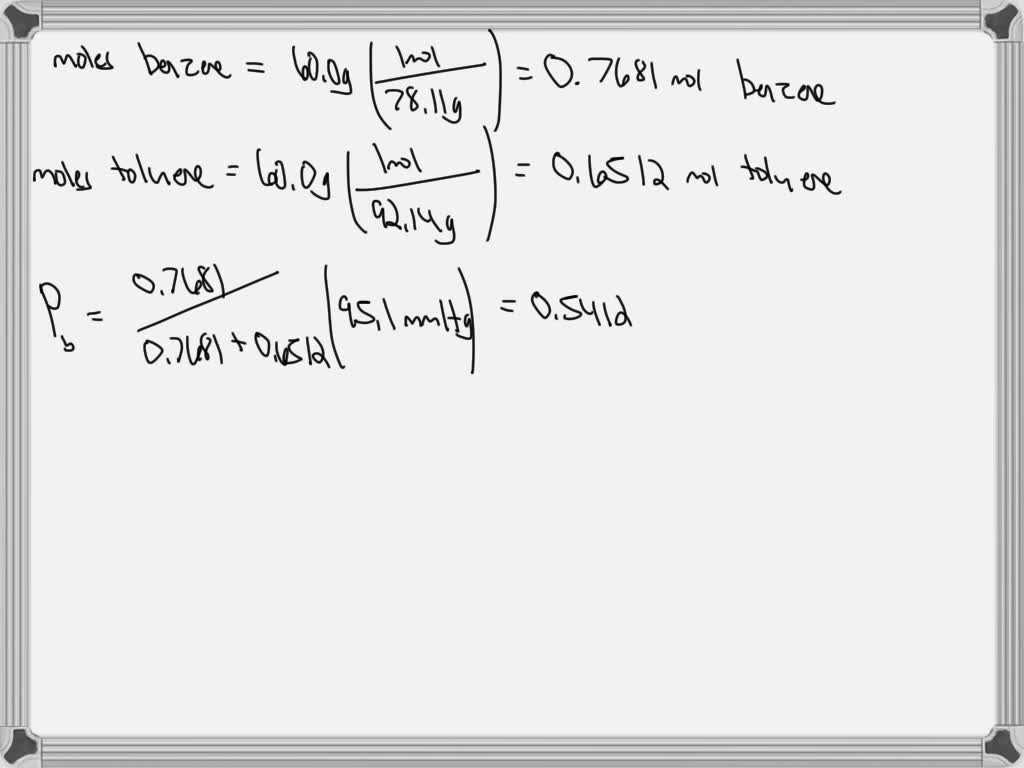 SOLVED: What are the partial vapor pressures and the total vapor ...