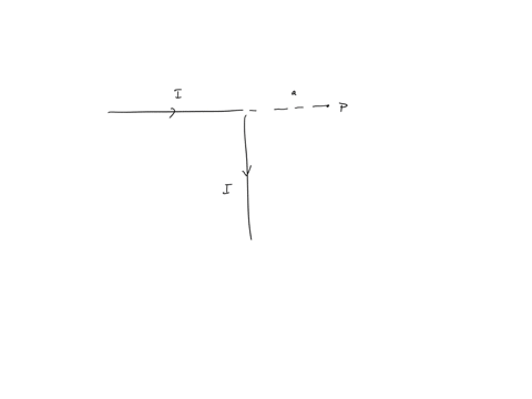 4-the-wire-shown-in-fig-below-is-infinitely-long-and-carries-a-current-i-calculate-the-magnitude-and-direction-of-the-magnetic-field-that-this-current-produces-at-point-p-use-ampere-law-24588