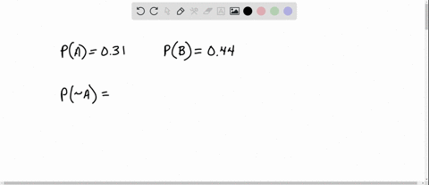 assume-that-event-a-occurs-with-probability-031-and-event-b-occurs-with-probability-044-assume-that-a-and-b-are-disjoint-events-what-is-the-probability-that-a-does-not-occur