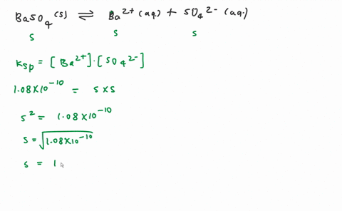 considering the kps value of baco3 calculate the molar solubility and ...